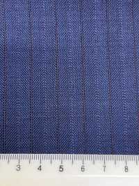 DM6155 DORMEUIL QUEEN Super 100's rigato blu navy × marrone[Tessuti] HOSOI SYOJI Immagini aggiuntive