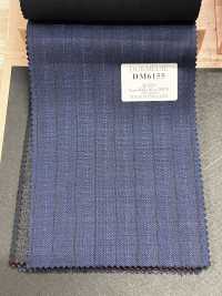 DM6155 DORMEUIL QUEEN Super 100's rigato blu navy × marrone[Tessuti] HOSOI SYOJI Immagini aggiuntive