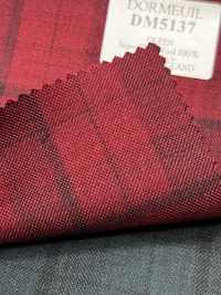 DM5137 DORMEUIL QUEEN Super 100's a quadri rossi[Tessuti] HOSOI SYOJI Immagini aggiuntive