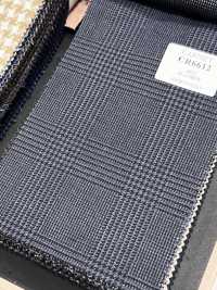 CR6612 CARNET 3 fili blu navy Glen Check[Tessuti] HOSOI SYOJI Immagini aggiuntive