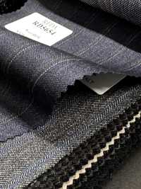 RD5654 REDA Blu navy x righe marroni[Tessile] HOSOI SYOJI Immagini aggiuntive