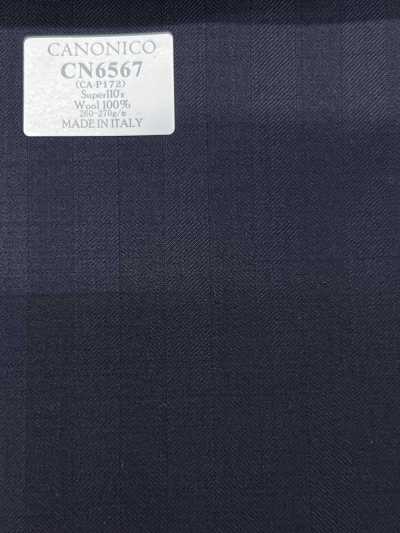 CN6567 CANONICO Super110's Righe blu navy scuro
