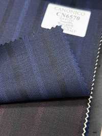 CN6570 CANONICO Super 110's a righe blu navy[Tessuti] HOSOI SYOJI Immagini aggiuntive