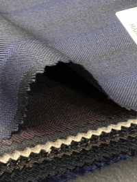 CN6570 CANONICO Super 110's a righe blu navy[Tessuti] HOSOI SYOJI Immagini aggiuntive