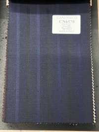 CN6570 CANONICO Super 110's a righe blu navy[Tessuti] HOSOI SYOJI Immagini aggiuntive