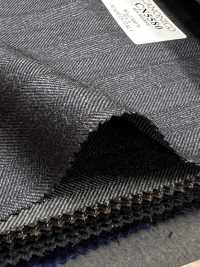 CN5580 CANONICO Super110's Blu navy × righe marroni[Tessuti] HOSOI SYOJI Immagini aggiuntive
