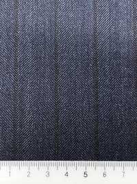 CN5580 CANONICO Super110's Blu navy × righe marroni[Tessuti] HOSOI SYOJI Immagini aggiuntive