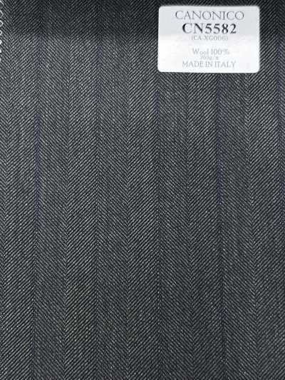 CN5582 CANONICO Super110's riga verde × blu navy