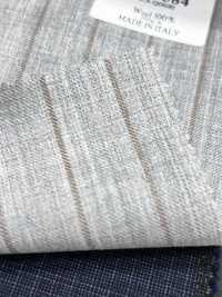 CN5584 CANONICO Super 110's a righe grigio chiaro e beige[Tessile] HOSOI SYOJI Immagini aggiuntive