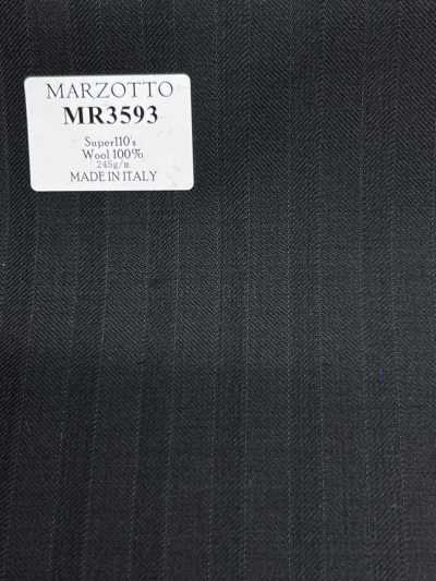 MARZOTTO Super110's rigato nero