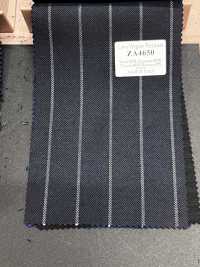 ZA4650 Lana vergine pettinata a righe blu navy × bianche[Tessile] HOSOI SYOJI Immagini aggiuntive