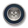 330 Bottone in metallo Made in Japan per abiti e giacche argento/blu navy