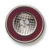 332 Bottone in metallo Made in Japan per abiti/giacche argento/rosso