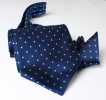 AS-602 Ascot In Seta Domestica Con Motivo A Pois Blu