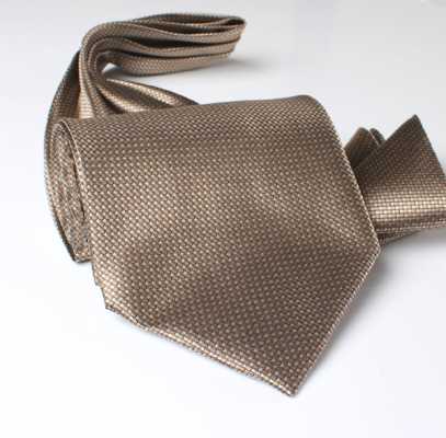 AS-992 Cravatta ascot in seta prodotta in Giappone, motivo Kanoko, marrone