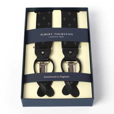 AT-14 Bretelle Albert Thurston motivo a rombi 35 mm nere