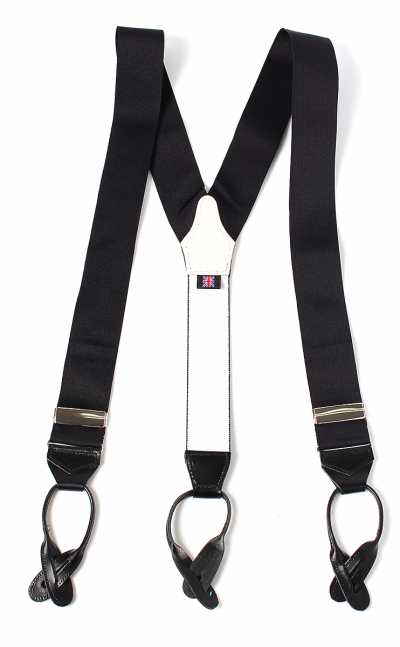 AT-40BB Bretelle Albert Thurston nere 40 mm rigide (nastro)