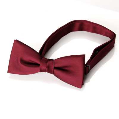 BF-510 Papillon in materiale premium bordeaux con tessuto con finitura in seta