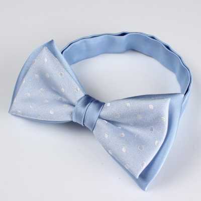 BFS-973 Papillon combi in seta con motivo a pois azzurro cielo, prodotto in Giappone