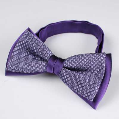 BFS-988 Papillon combinato in seta viola Made in Japan