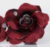 BTA-600 Boutonniere Jacquard Di Seta Giapponese, Motivo A Pois, Rosso