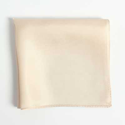 CF-1141 Fazzoletto di seta beige, trama twill, 16 momme, prodotto in Giappone