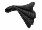 CF-118 Foulard di seta prodotto in Giappone, motivo a pois, nero
