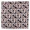 CF-ROSE-BK Fazzoletto da taschino stampato in seta Rosa Nero