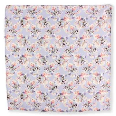 CF-ROSE-PU Fazzoletto stampato in seta Rose Viola