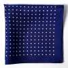 CFD-5NV Fazzoletto Da Taschino In Seta Con Stampa A Pois Blu Navy