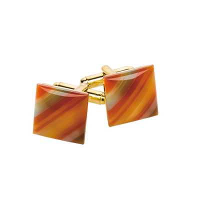 Gemelli quadrati, oro aranciato