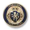 EX130 Bottone in metallo prodotto in Giappone per completi e giacche, oro/blu navy