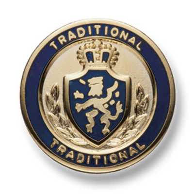 EX130 Bottone in metallo prodotto in Giappone per completi e giacche, oro/blu navy