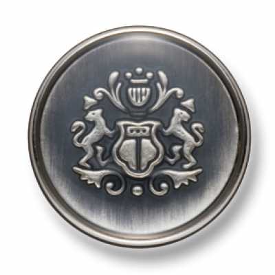 EX240 Bottone in metallo di produzione giapponese per completi e giacche Argento
