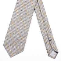 HVN-19 Cravatta Fatta A Mano Con Tessuto Vanners Glen Plaid Grigio Chiaro[Accessori Formali] Yamamoto(EXCY) Sottofoto