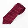 HVN-24 Cravatta fatta a mano in tessuto VANNERS, motivo paisley a pois, vinaccia