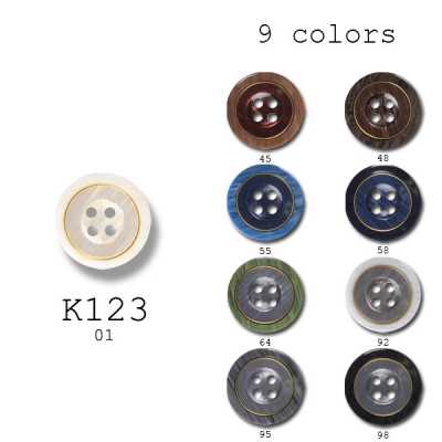 K123 Bottoni in poliestere Made in Japan per abiti e giacche