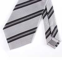 NE-27 Cravatta Formale Made In Japan Argento A Righe Larghe[Accessori Formali] Yamamoto(EXCY) Sottofoto