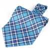 RAS-03 Cravatta ascot a quadri verdi, realizzata in tessuto Ring Heart