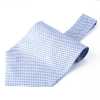 RAS-05 Cravatta ascot in tessuto Ring Heart, a quadri gingham Sax