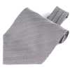 RAS-06 Cravatta ascot realizzata in tessuto Ring Heart, spigato grigio