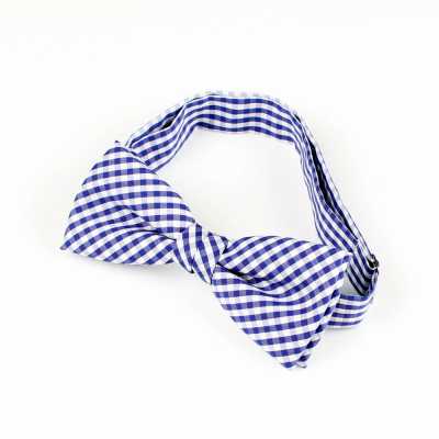 RBF-04 Papillon blu navy a quadri realizzato con tessuto Ringhart di fabbricazione britannica