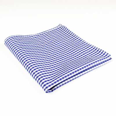 RCF-04 Fazzoletto da taschino a quadri blu navy realizzato in tessuto English Ringhart