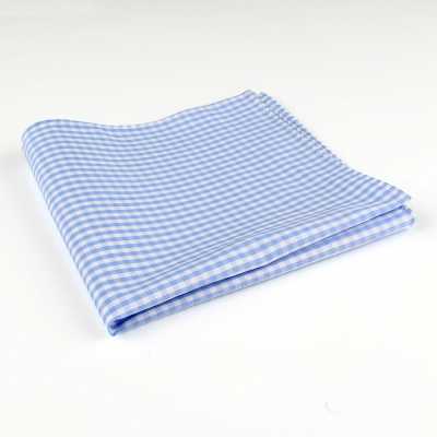 RCF-05 Fazzoletto a quadri Sax Blue realizzato con tessuto Ringhart prodotto nel Regno Unito