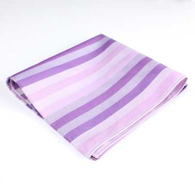 RCF-07 Fazzoletto Da Taschino Di Manifattura Inglese A Righe Viola In Tessuto Ringhart