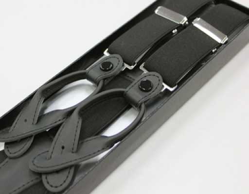 SR-202 Bretelle fatte in Giappone, tipo Y con cinghie in pelle, nere