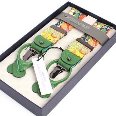 BRETELLE &amp; BRACCIOLI Stampa Liberty Verde