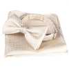 VBF-11 Papillon realizzato con tessuto VANNERS, motivo pied-de-poule, oro champagne