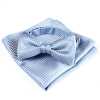 VBF-12 Papillon realizzato in tessuto VANNERS, motivo pied-de-poule, blu sax