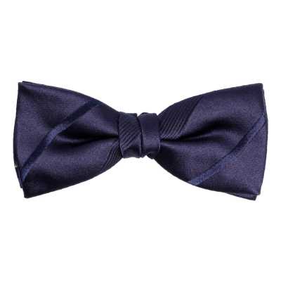 VBF-20 Papillon realizzato con tessuto VANNERS, rigato, blu navy